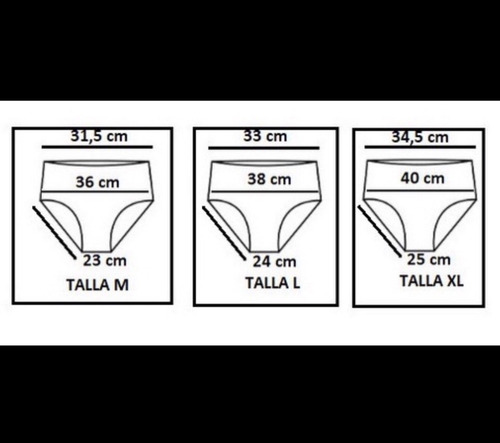 Imagen 4 de 4 de Pack 6 Calzones Tiro Alto Algodón Nuevo Peruano Faja