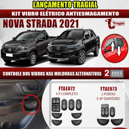 Imagem 2 de 2 de Kit Vidro Elétrico Fiat Nova Strada 2021 2 P E 4p Dianteira