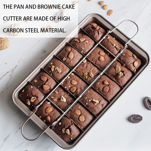 Molde Para Hornear Brownie Cuadrado De Acero Al Carbono De C