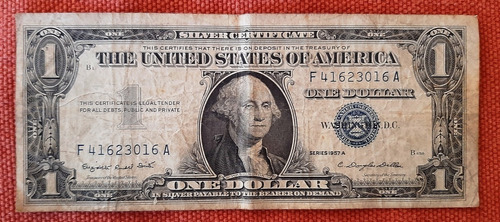 Billete 1 Dólar Sello Azul 1957 Estados Unidos