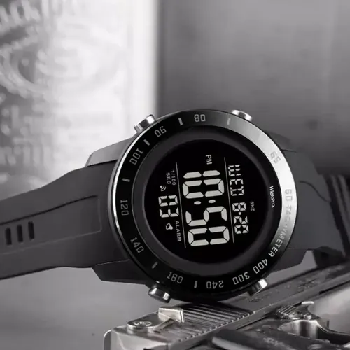Reloj Tactico Militar Resistente al agua Wickpro Cronómetro Luz Nocturna Malla Flexible Números Grandes Aro De Acero Inoxidable Negro