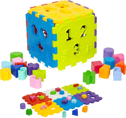 Imagem 6 de 8 de Kit Brinquedo Encaixe Educativo Criança Bebe Infantil Montar