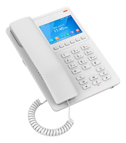 Teléfono Ip Blanco, Lcd 3.5 2 Sip 2 Líneas Gdms Soporta Poe