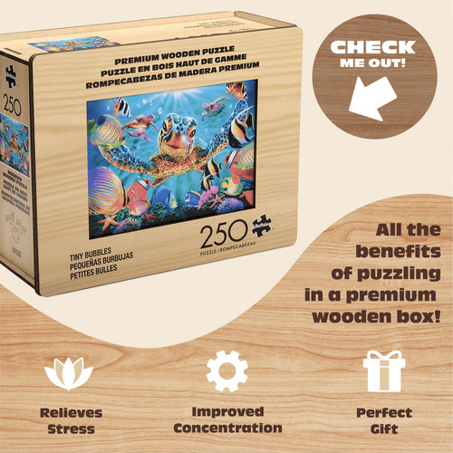 Puzzle Buffalo Games Tiny Bubbles Wood, 250 Piezas