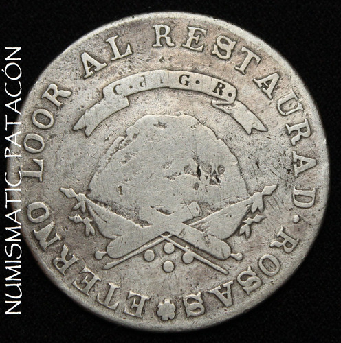 Moneda Argentina Provincia De La Rioja 4 Reales 1849 (Usado)