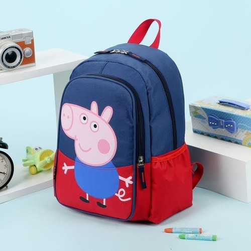 Mochila Escolar George (peppa Pig) Azul Oscuro George