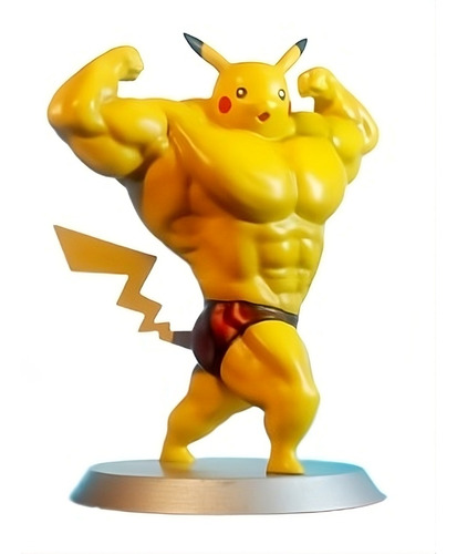 Figura De Acción - Pokemon - Pikachu - Musculoso