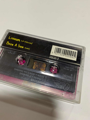 Nirvana - Lithium - Cassette - K7 Single - Extremamente Ra