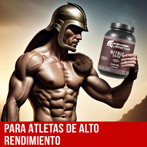 Óxido Nítrico Gladiator 1 Kg 200 Serv Varios Sabores Limón