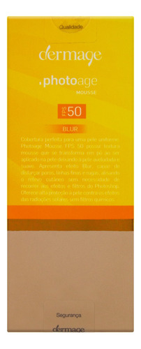 Protetor Solar Facial FPS 50 Dermage Photoage Mousse Caixa 45g