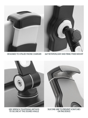 Imagen 6 de 9 de Soporte iPad Tablet Celu Iron Ringke Giratorio 360° Premium