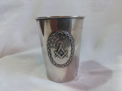 Antiguo Vaso De Plata Logia Tito Vezio, Mason, Masoneria