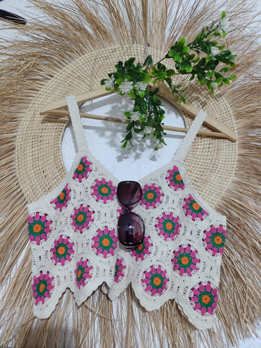 Blusa Crochet Bohemia Mujer
