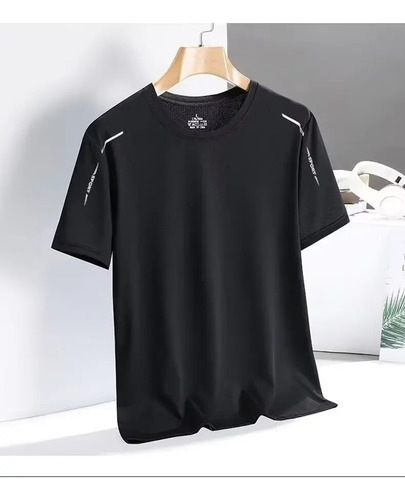 Camiseta Ice Silk Mesh Para Hombre, Deportiva, De Secado Ráp
