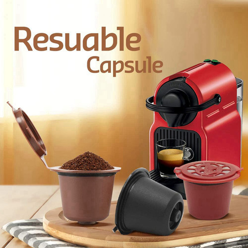 Cápsulas De Espresso Reutilizables Recargables De 6 Piezas P