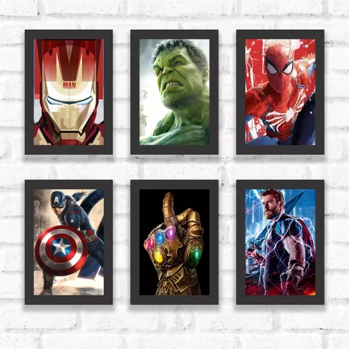 Quadros decorativos super heróis filme vingadores