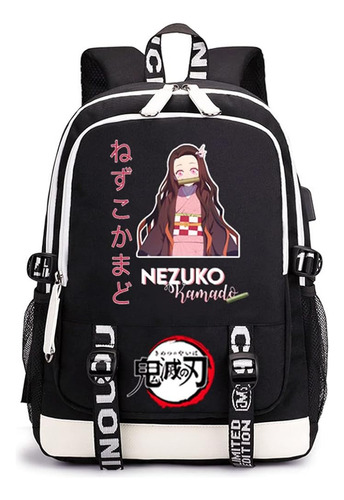Xixisa 17 Pulgadas Nezuko Mochila Anime Mochila Nezuko Lona