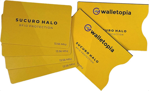 Protección Bloqueo Walletopia 4 Tarjetas Y 2 Fundas Tarjetas