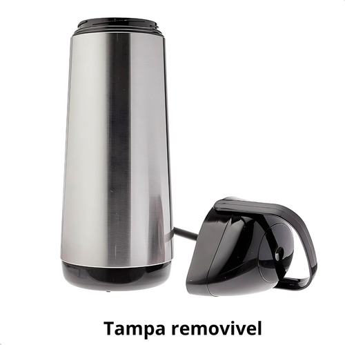 Garrafa Térmica De Café E Chá Inox Lumina 1,8l Pressão