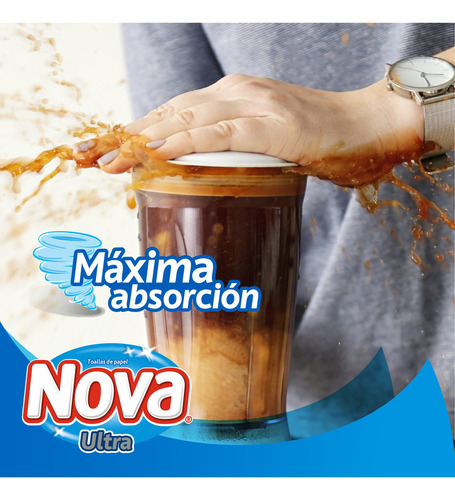 Imagen 4 de 7 de Pack 2 Toalla De Papel Nova Ultra Mega Rollo 2 Un 30 Mt