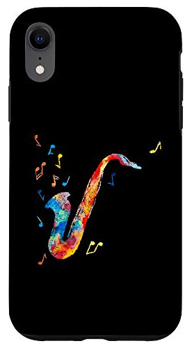 Caso Jazz Música De Saxofón iPhone XR Coloridas Notas...