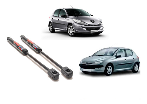 Kit X2 Amortiguadores De Porton/baul Peugeot 206 Y 207