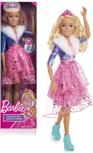 Barbie Gigante Princesa A La Moda 70 Cms Año 2020 (Usado)