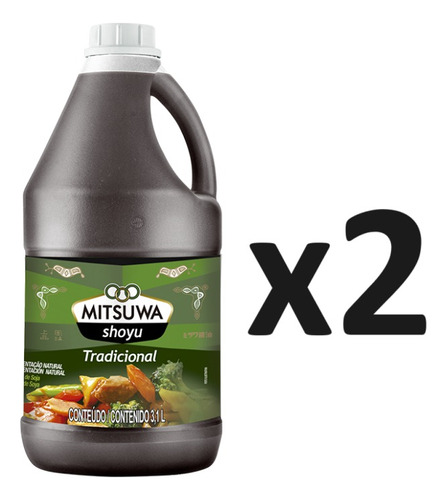 Pack X2 Salsa Soya / Soja Tradicional Mitsuwa 3,1 L - Lireke