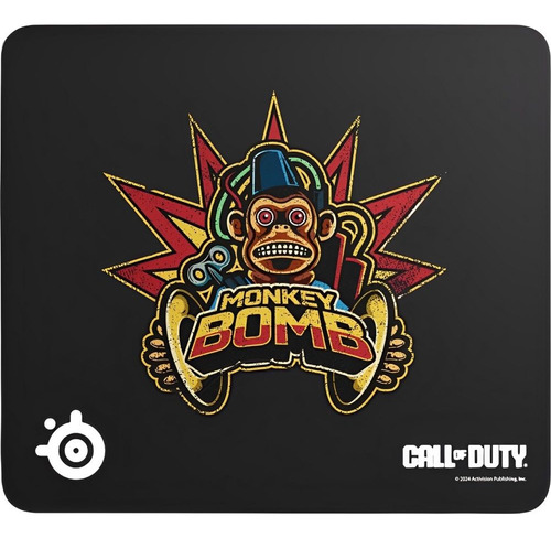 Mouse Pad Steelseries Qck 63449 Edicao Monkey Bomb L Cor Preto
