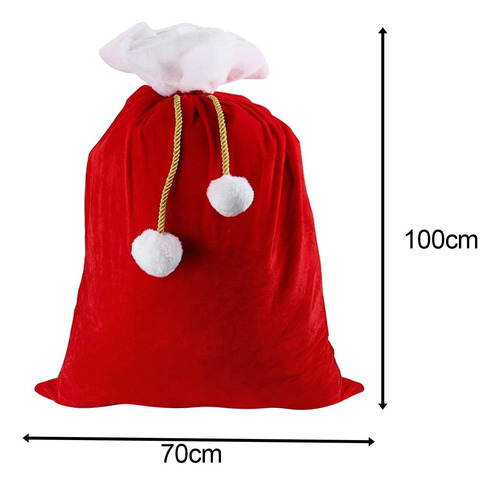 Saco De Regalo De Bolsa De Papá Noel De Navidad Suministros