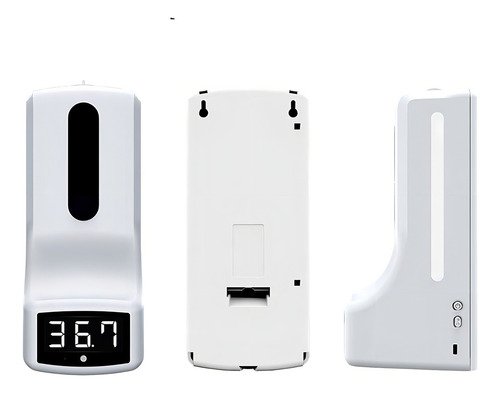 Dispenser De Sabão Liquido Com Sensor Termômetro Cor Branco