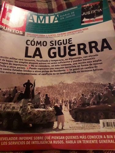 Revista 3 Puntos Guerra Bin Laden  Torres Gemelas Amia 2001