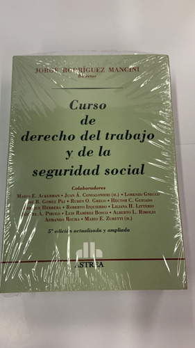 Curso De Derecho Del Trabajo Y Seg Social - Jorge R Mancini