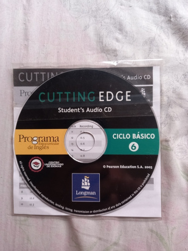 Cutting Edge Ciclo Básico 6 Programa De Inglés Cd