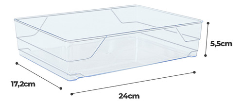 Organizador de Acrílico Multiuso Transparente Gavetas Maquiagem Geladeira – Kit 14 Peças Modular