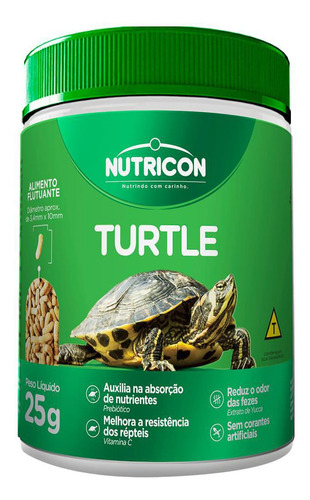 Ração Nutricon Turtle 25g - Para Répteis Aquáticos