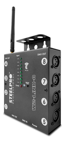 Splitter Divisor De Señal Dmx 8 Salidas Dmx512 - Steelpro