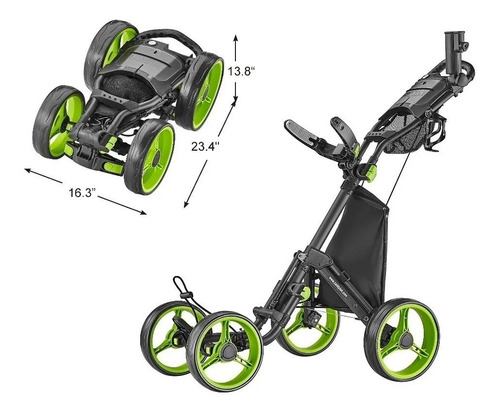 Imagen 3 de 9 de Kaddygolf Carro Manual Golf Caddytek Explorer 4 Rdas