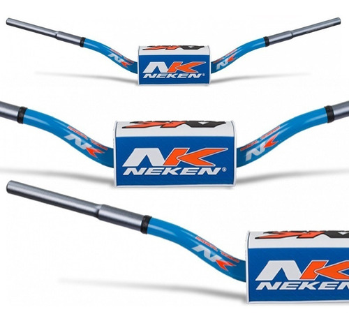 Manubrio Neken Sfh Diametro Variable + Puños 18mm Azul - Powertech Motos