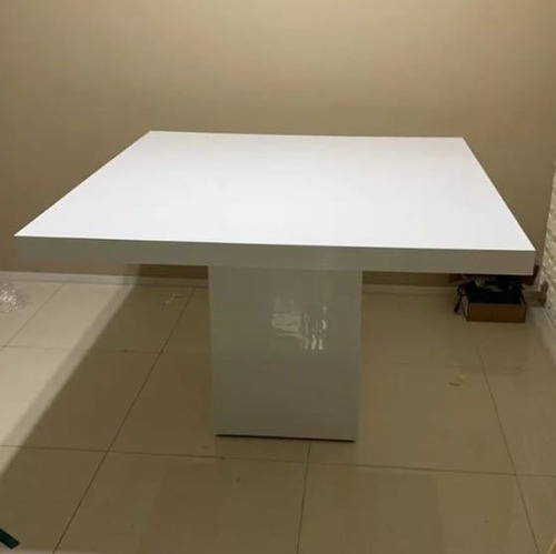 Imagen 7 de 10 de Mesa Laqueada 6/8 P Comedor Rectangular 160x100 Base Central