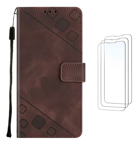 Z Funda Tipo Cartera Con Tapa En Relieve Para Oppo A78-a