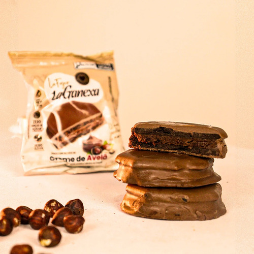 Alfajor Sabor Creme De Avelã Com Whey Protein La Ganexa 50g