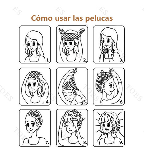 De Las Mujeres Moda Peluca Marron Oscuro Pelo Largo Y Rizado