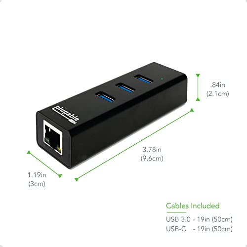 Hub Usb Enchufable Con Ethernet, Alimentación Por Bus Usb 3.