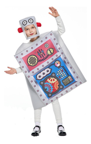Traje De Cosplay De Robot Performance Clothes For Niños