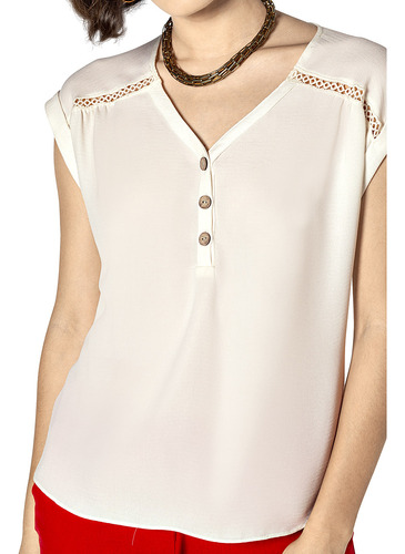Blusa Para Mujer Gmv 7162 Color Blanco Rb D8