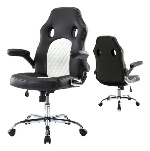 Office Chair, Ergonomic Computer Gaming Chair Pu Leather Co. Color White