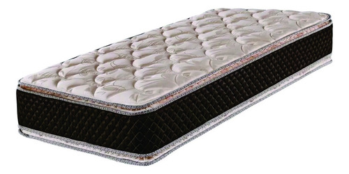 Colchón 1 plaza de espuma Cannon Espuma Exclusive beige y marrón - 80cm x 190cm x 29cm con doble pillow top