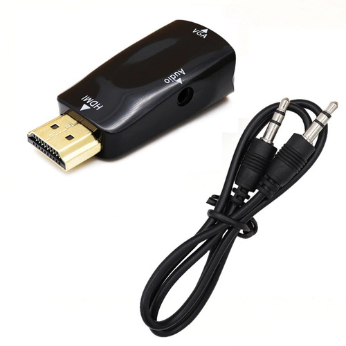 Imagen 2 de 4 de Convertidor Hdmi A Vga - Adaptador Hdmi A Vga + Cable Audio