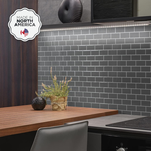 Smart Tiles Peel And Stick Backsplash Subway Gr...